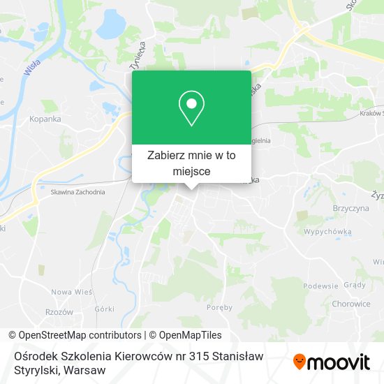 Mapa Ośrodek Szkolenia Kierowców nr 315 Stanisław Styrylski