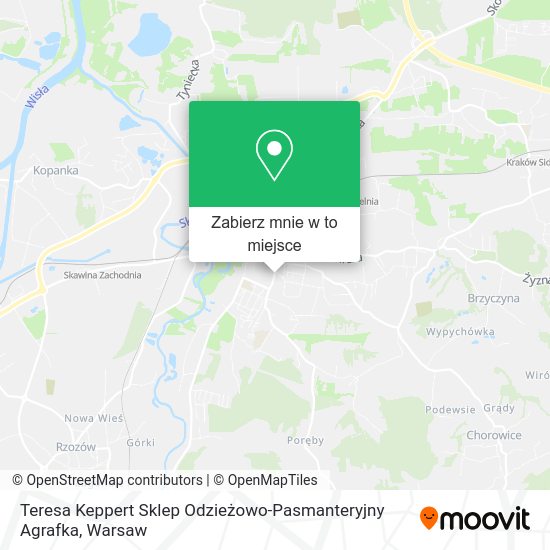 Mapa Teresa Keppert Sklep Odzieżowo-Pasmanteryjny Agrafka