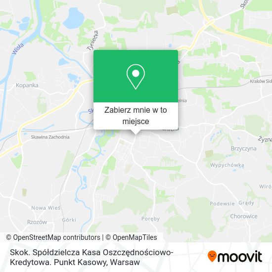 Mapa Skok. Spółdzielcza Kasa Oszczędnościowo-Kredytowa. Punkt Kasowy