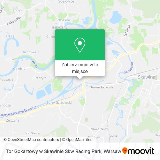 Mapa Tor Gokartowy w Skawinie Skw Racing Park