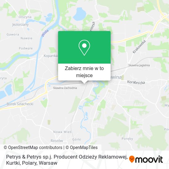 Mapa Petrys & Petrys sp.j. Producent Odzieży Reklamowej, Kurtki, Polary