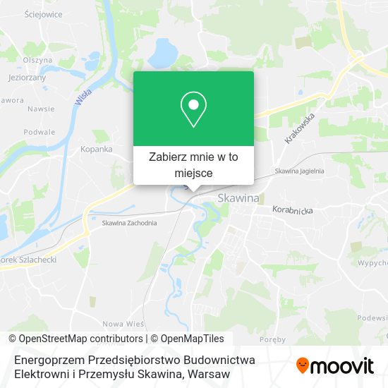 Mapa Energoprzem Przedsiębiorstwo Budownictwa Elektrowni i Przemysłu Skawina