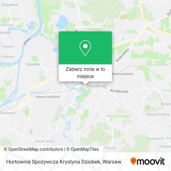 Mapa Hurtownia Spożywcza Krystyna Dziobek