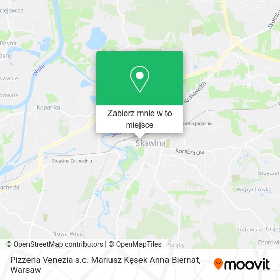 Mapa Pizzeria Venezia s.c. Mariusz Kęsek Anna Biernat