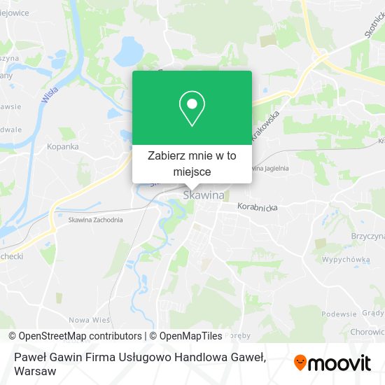 Mapa Paweł Gawin Firma Usługowo Handlowa Gaweł
