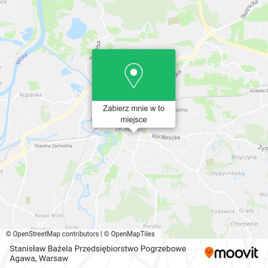 Mapa Stanisław Bażela Przedsiębiorstwo Pogrzebowe Agawa