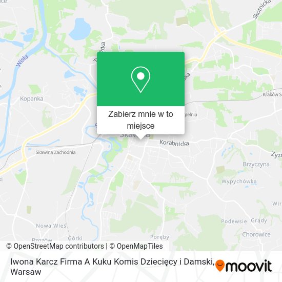 Mapa Iwona Karcz Firma A Kuku Komis Dziecięcy i Damski