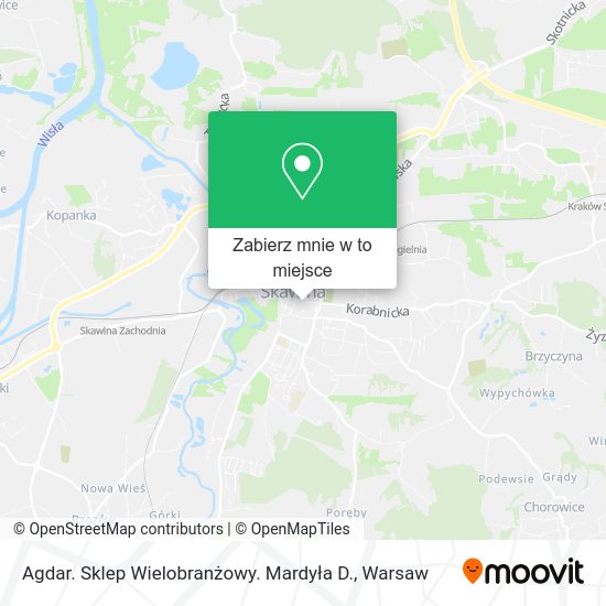 Mapa Agdar. Sklep Wielobranżowy. Mardyła D.