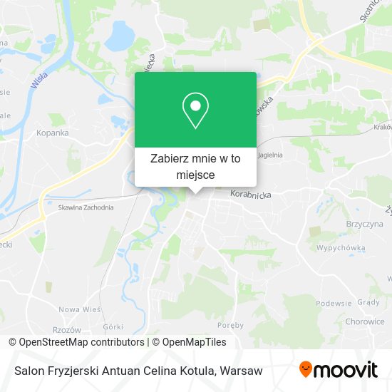 Mapa Salon Fryzjerski Antuan Celina Kotula