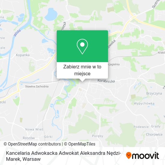 Mapa Kancelaria Adwokacka Adwokat Aleksandra Nędzi-Marek