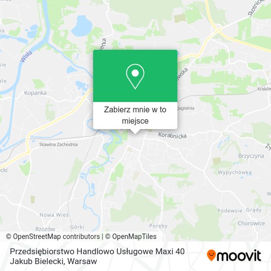 Mapa Przedsiębiorstwo Handlowo Usługowe Maxi 40 Jakub Bielecki