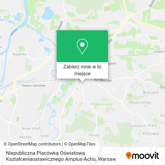 Mapa Niepubliczna Placówka Oświatowa Kształceniaustawicznego Amplus-Actio