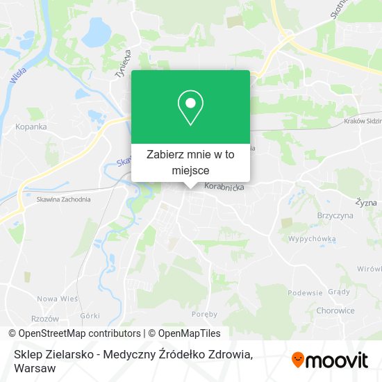 Mapa Sklep Zielarsko - Medyczny Źródełko Zdrowia