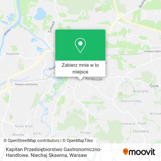 Mapa Kapitan Przedsiębiorstwo Gastronomiczno-Handlowe. Niechaj Skawina