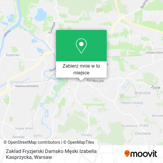 Mapa Zakład Fryzjerski Damsko Męski Izabella Kasprzycka