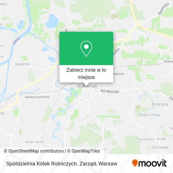 Mapa Spółdzielnia Kółek Rolniczych. Zarząd