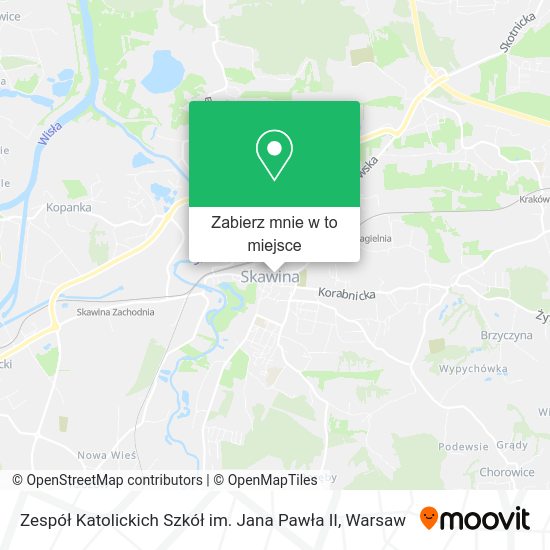 Mapa Zespół Katolickich Szkół im. Jana Pawła II