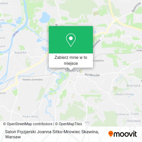 Mapa Salon Fryzjerski Joanna Sitko-Mrowiec Skawina