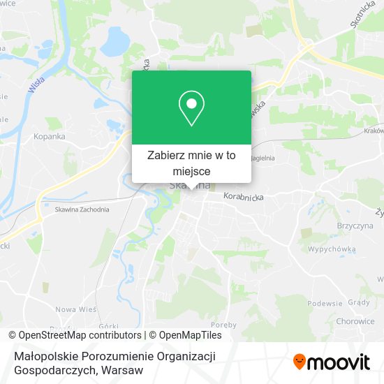 Mapa Małopolskie Porozumienie Organizacji Gospodarczych