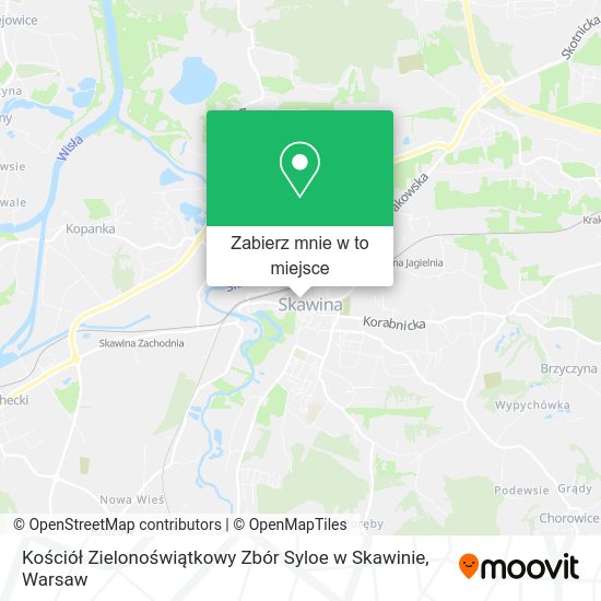 Mapa Kościół Zielonoświątkowy Zbór Syloe w Skawinie