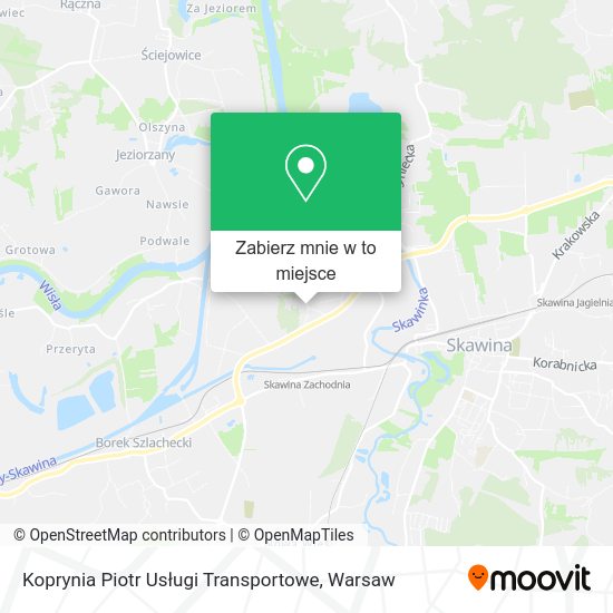 Mapa Koprynia Piotr Usługi Transportowe