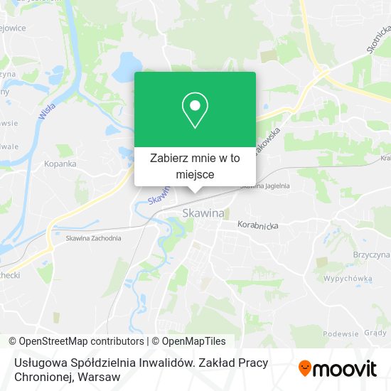 Mapa Usługowa Spółdzielnia Inwalidów. Zakład Pracy Chronionej