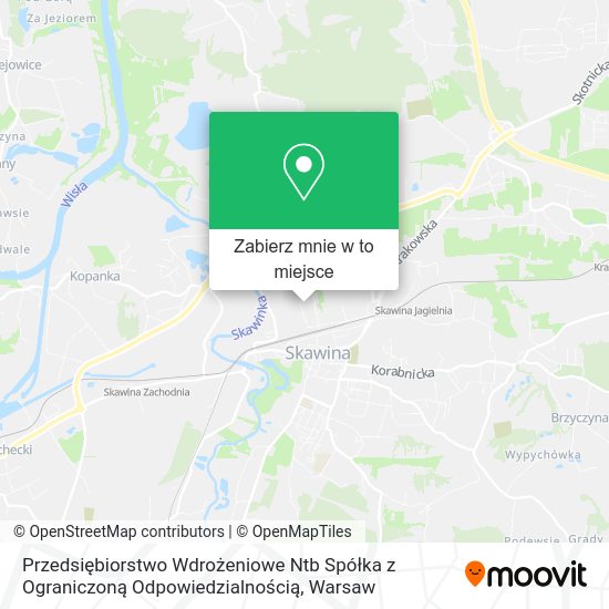 Mapa Przedsiębiorstwo Wdrożeniowe Ntb Spółka z Ograniczoną Odpowiedzialnością