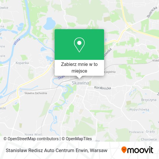 Mapa Stanisław Redisz Auto Centrum Erwin