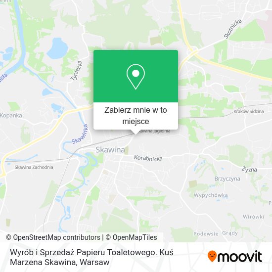 Mapa Wyrób i Sprzedaż Papieru Toaletowego. Kuś Marzena Skawina