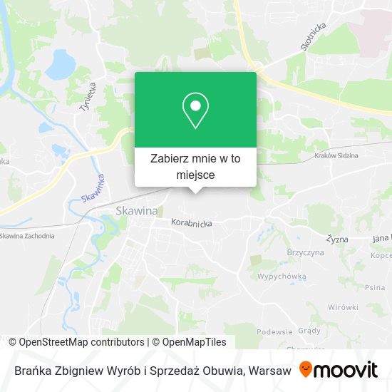 Mapa Brańka Zbigniew Wyrób i Sprzedaż Obuwia