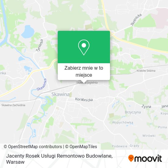 Mapa Jacenty Rosek Usługi Remontowo Budowlane