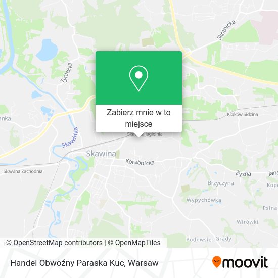 Mapa Handel Obwoźny Paraska Kuc