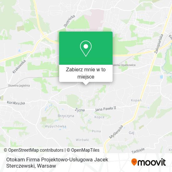 Mapa Otokam Firma Projektowo-Usługowa Jacek Sterczewski