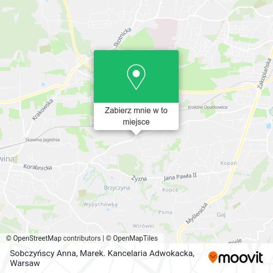 Mapa Sobczyńscy Anna, Marek. Kancelaria Adwokacka