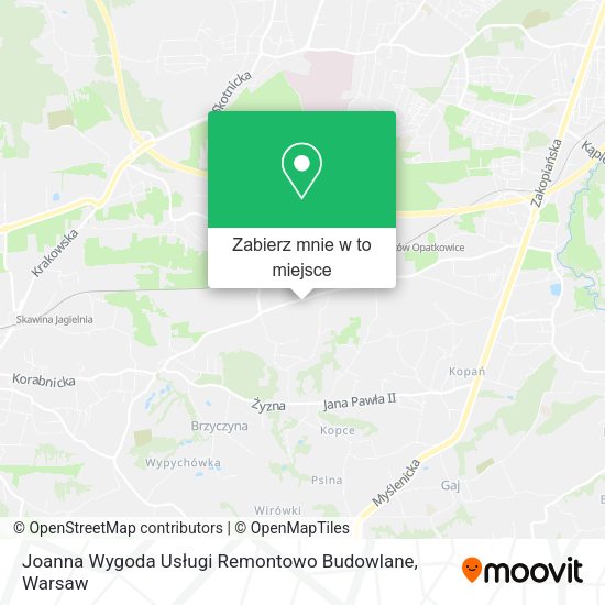 Mapa Joanna Wygoda Usługi Remontowo Budowlane