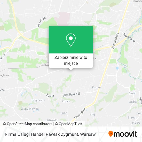 Mapa Firma Usługi Handel Pawlak Zygmunt