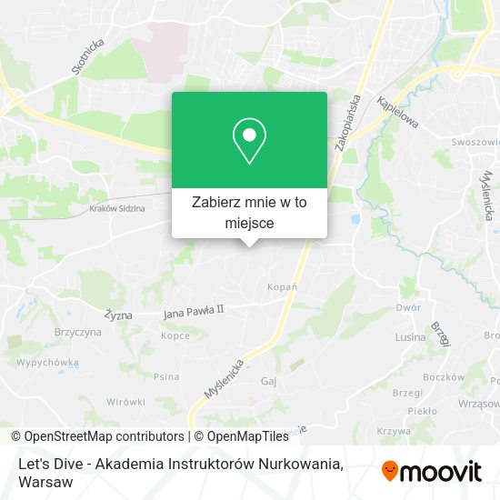 Mapa Let's Dive - Akademia Instruktorów Nurkowania