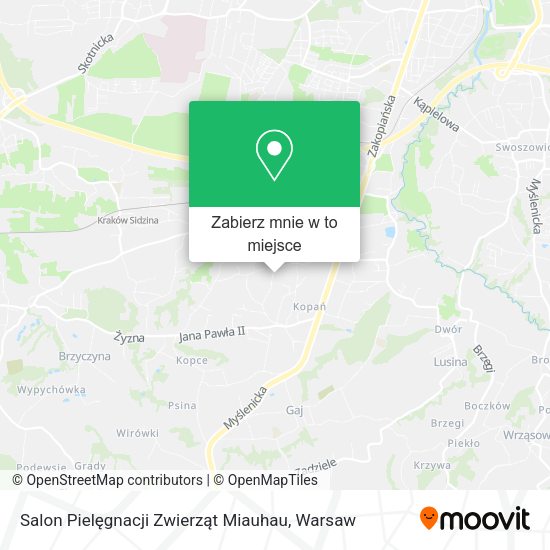 Mapa Salon Pielęgnacji Zwierząt Miauhau