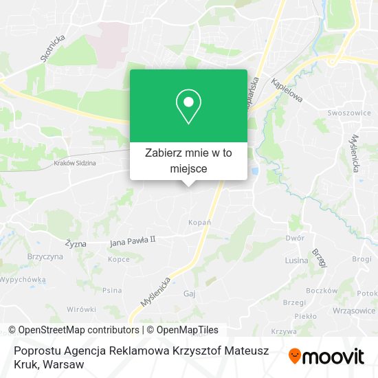 Mapa Poprostu Agencja Reklamowa Krzysztof Mateusz Kruk