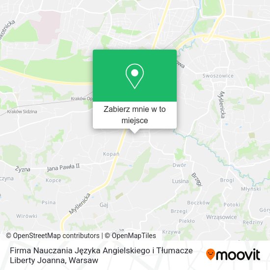Mapa Firma Nauczania Języka Angielskiego i Tłumacze Liberty Joanna