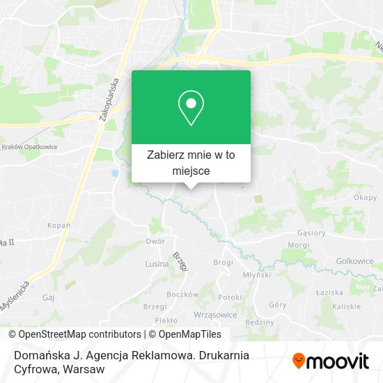 Mapa Domańska J. Agencja Reklamowa. Drukarnia Cyfrowa