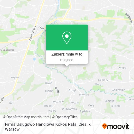 Mapa Firma Uslugowo Handlowa Kokos Rafal Cieslik