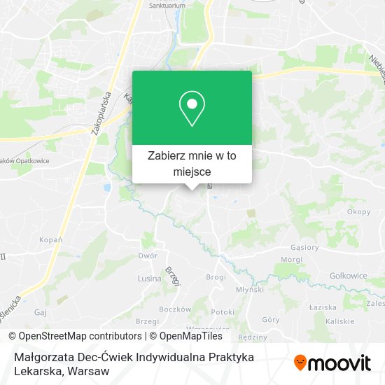 Mapa Małgorzata Dec-Ćwiek Indywidualna Praktyka Lekarska