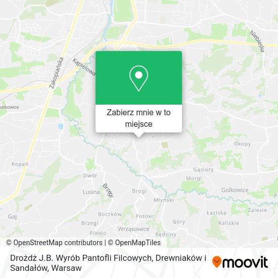 Mapa Drożdż J.B. Wyrób Pantofli Filcowych, Drewniaków i Sandałów