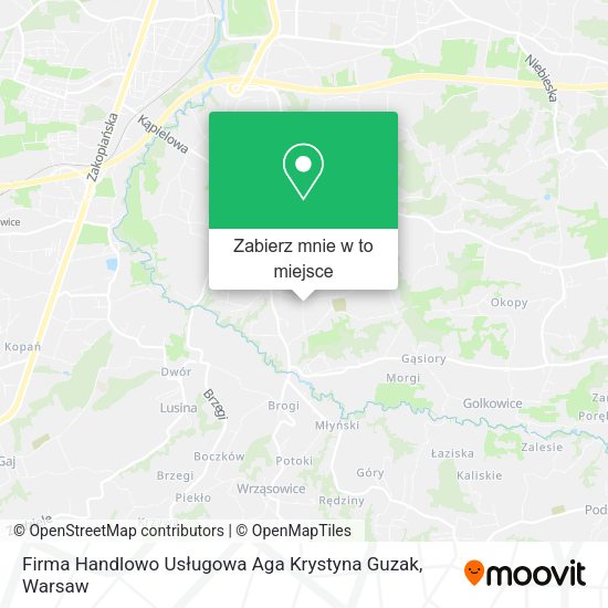 Mapa Firma Handlowo Usługowa Aga Krystyna Guzak