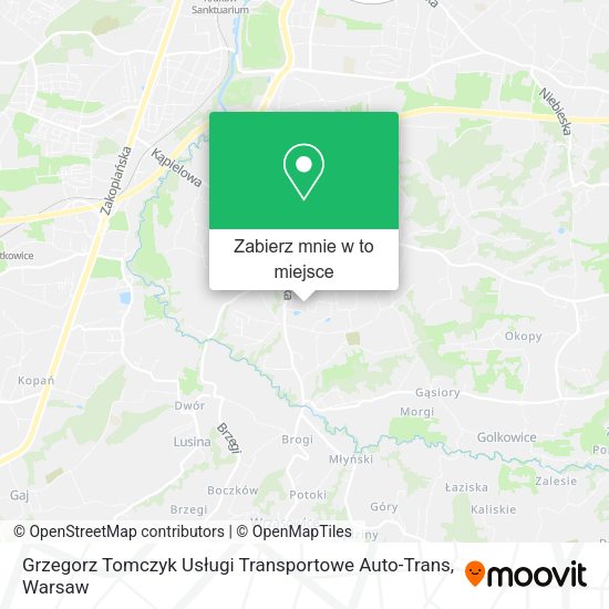 Mapa Grzegorz Tomczyk Usługi Transportowe Auto-Trans