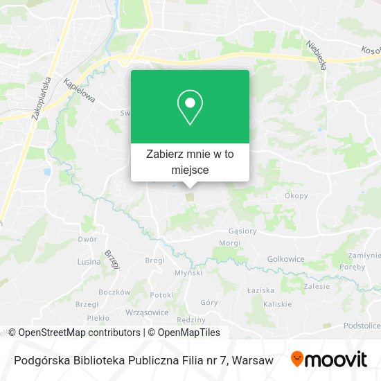 Mapa Podgórska Biblioteka Publiczna Filia nr 7