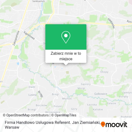 Mapa Firma Handlowo Usługowa Referent. Jan Ziemiański