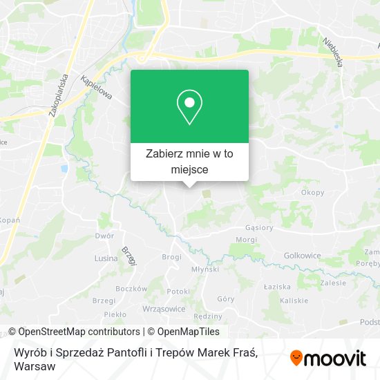 Mapa Wyrób i Sprzedaż Pantofli i Trepów Marek Fraś