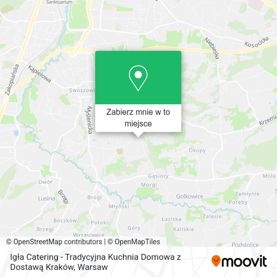 Mapa Igła Catering - Tradycyjna Kuchnia Domowa z Dostawą Kraków